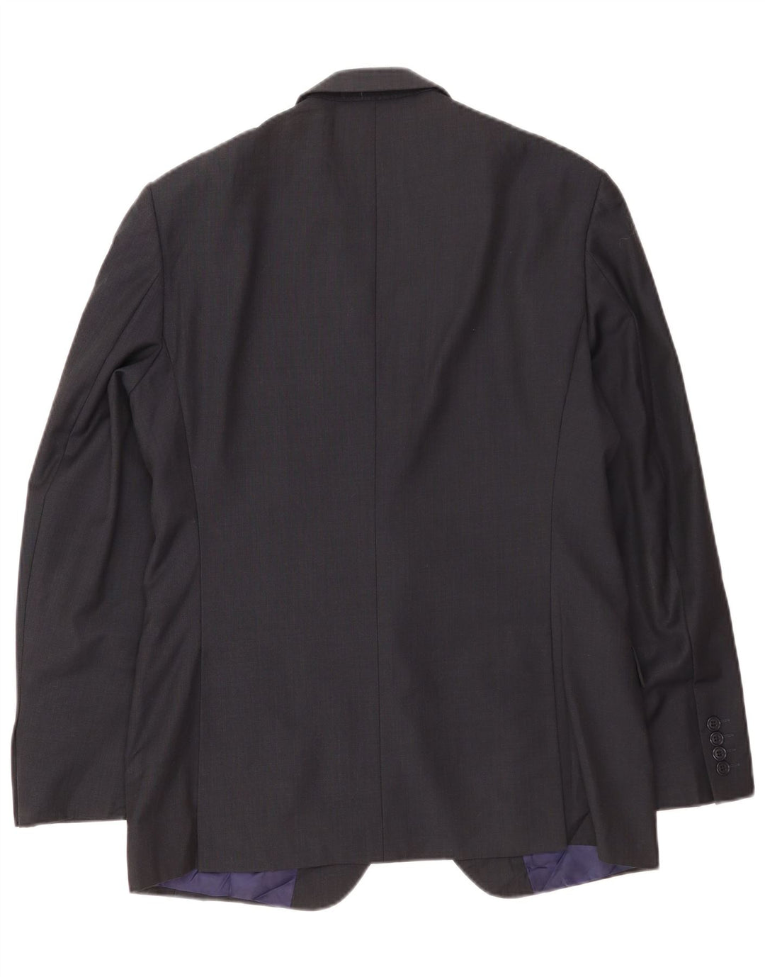 Jaqueta blazer masculina de 2 botões Marks & Spencer Reino Unido 40 grande azul marinho poliéster