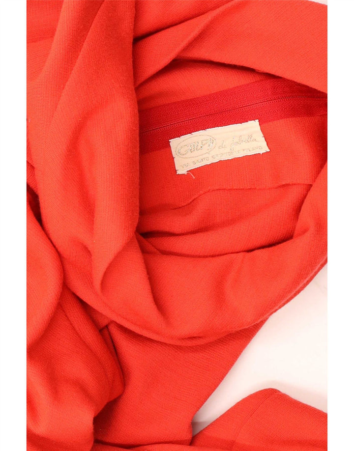 Vestido feminino Gulp manga 3/4 com bainha UK 12 vermelho médio