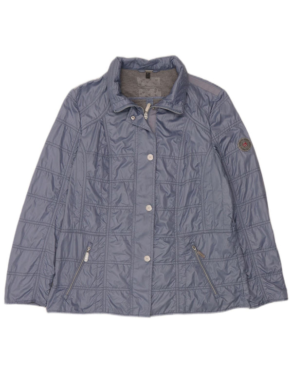 Jaqueta bomber feminina Barbara Lebek UK 16 poliéster azul grande