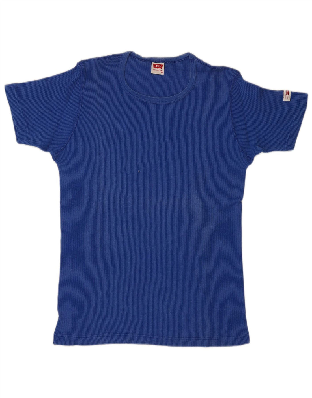 Camiseta feminina LEVI'S UK 12 algodão azul médio