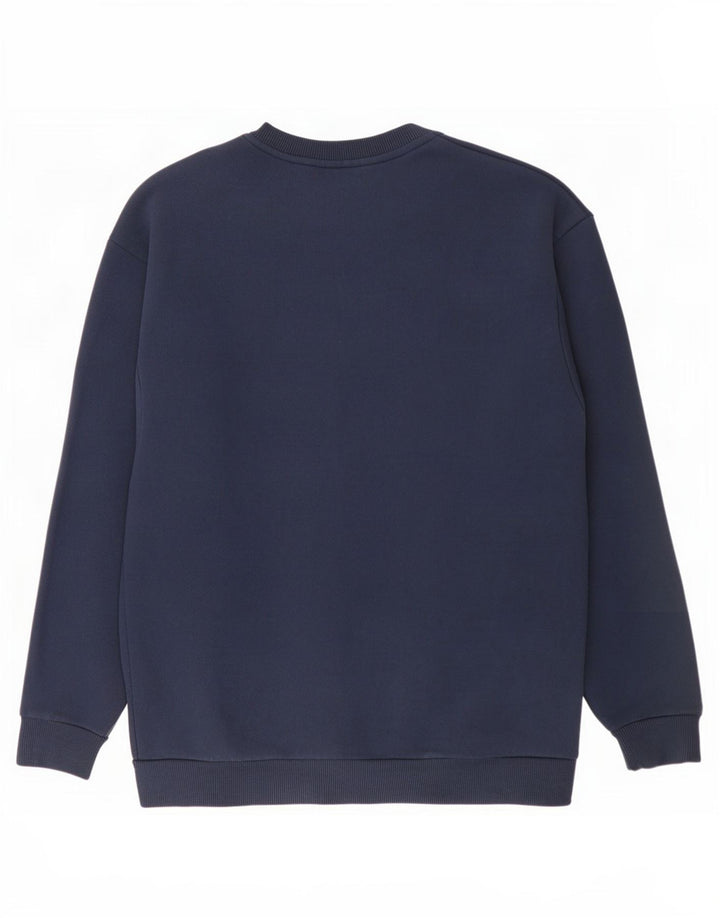 Superdry moletom gráfico masculino jumper pequeno algodão azul marinho