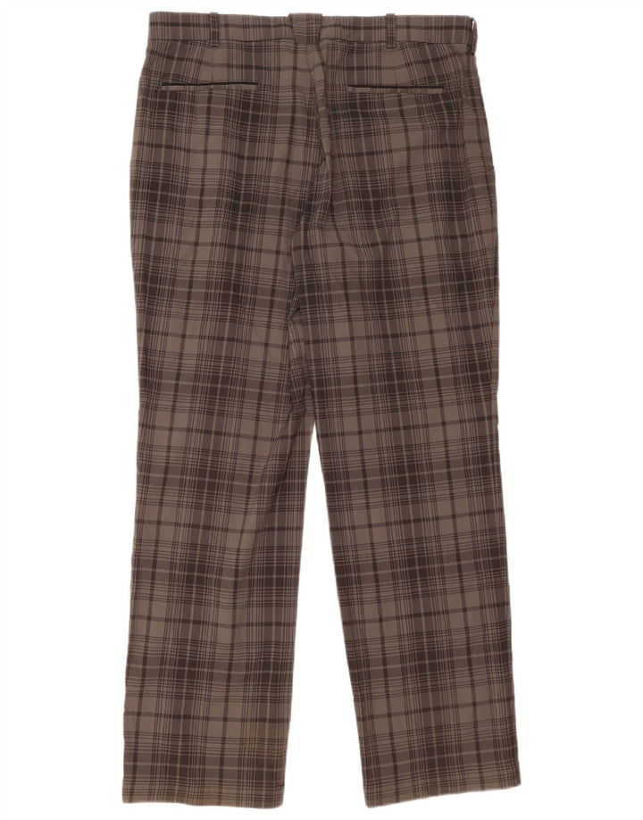 Calças Chino Masculinas NIKE Dri Fit Straight W36 L32 Cinza Check Poliéster