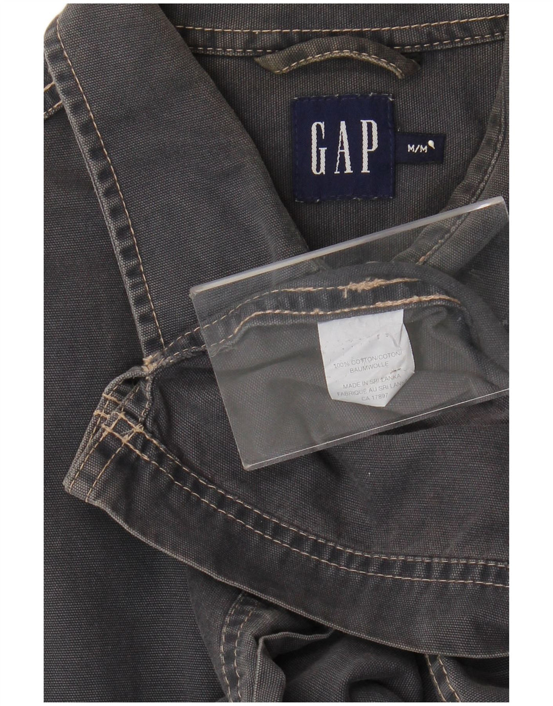 Camisa masculina de manga curta Gap algodão cinza médio