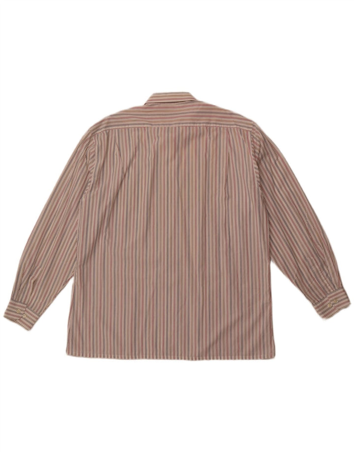 Camisa masculina CACHAREL tamanho 43 XL risca de giz branco