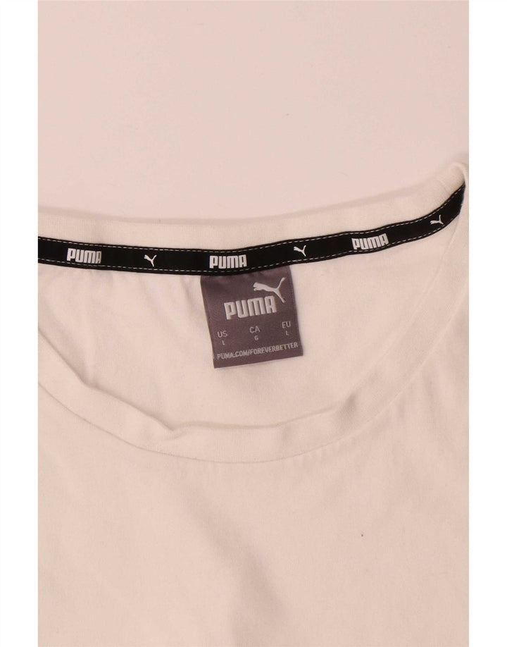 Camiseta masculina Puma grande algodão branco