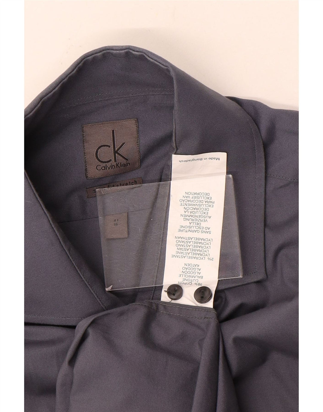 Calvin Klein Masculino Tamanho 41 16 Grande Cinza