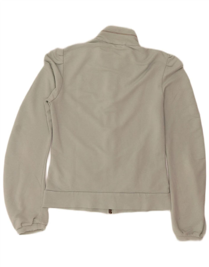Puma Womens Tracksuit Top Jacket UK 10 Pequeno Algodão Cinza