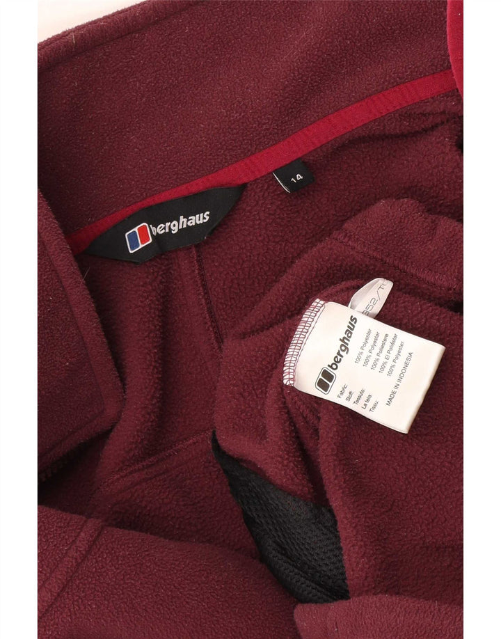 Jaqueta de lã feminina Berghaus UK 14 grande poliéster cor de vinho