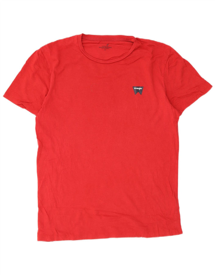 Camiseta masculina Wrangler Top médio algodão vermelho