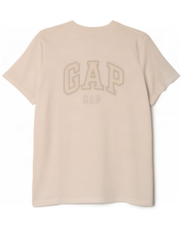 Camiseta masculina clássica gráfica Gap grande algodão branco