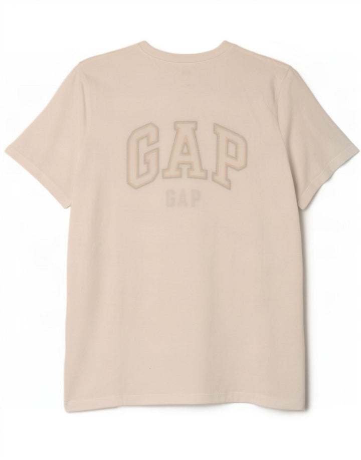 Camiseta masculina clássica gráfica Gap grande algodão branco