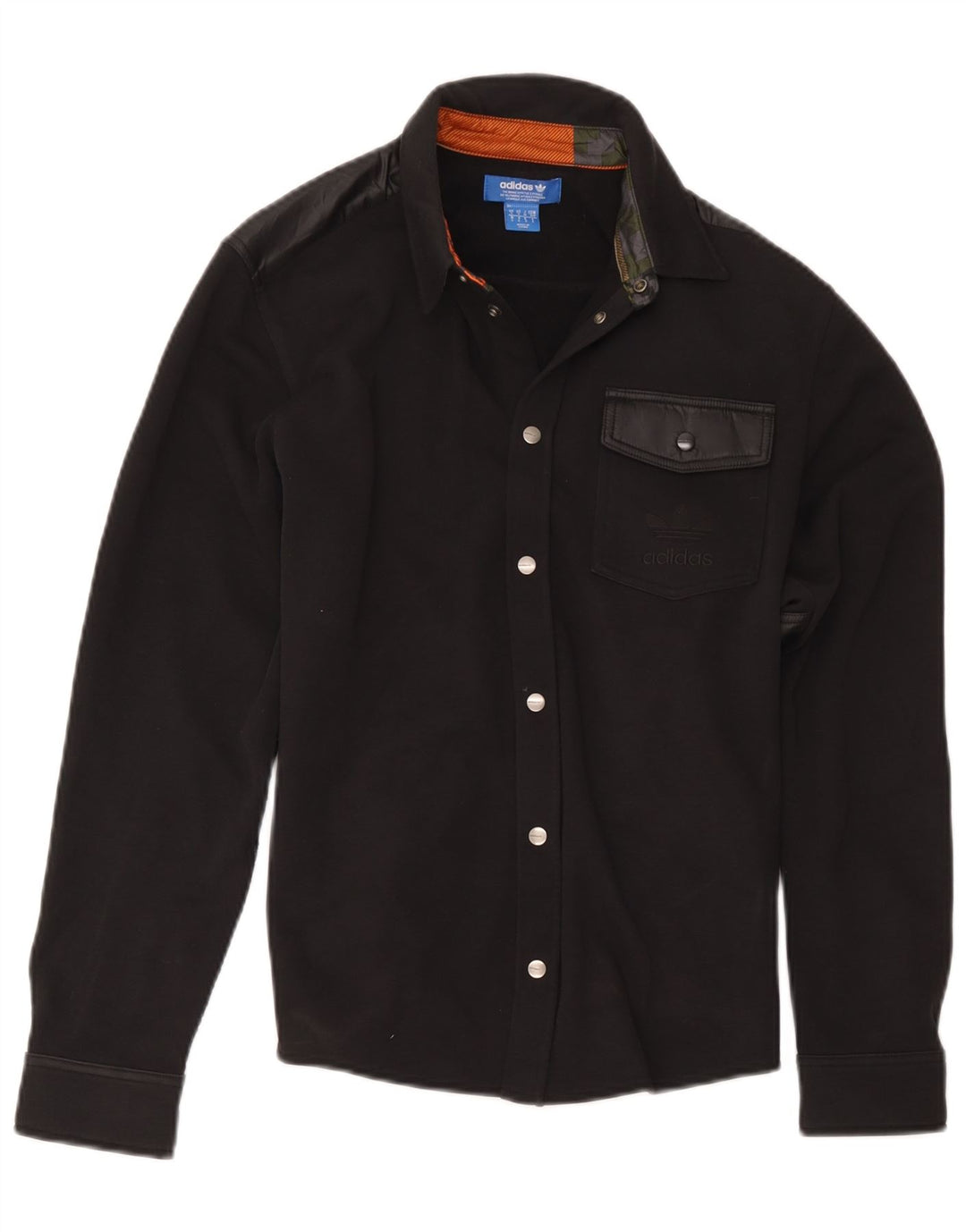 Adidas Camisa Masculina Pequena Poliéster Preta