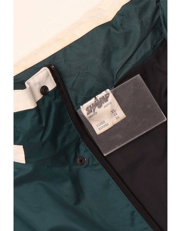Jaqueta de chuva masculina Shamp com capuz EU 56 XL verde Colourblock poliamida