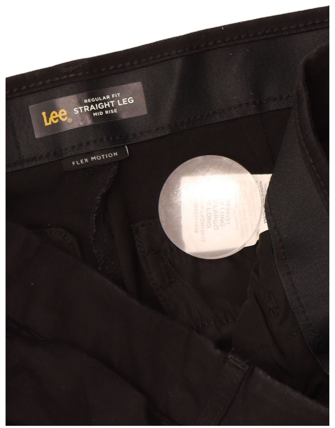 Calça feminina LEE regular fit reta casual EUA 10 grande W33 L32 preta