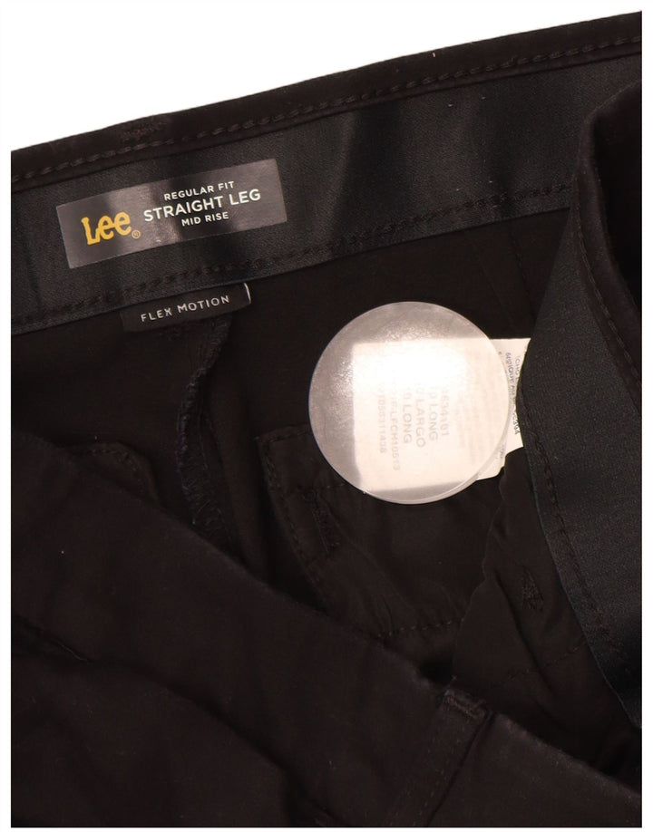 Calça feminina LEE regular fit reta casual EUA 10 grande W33 L32 preta