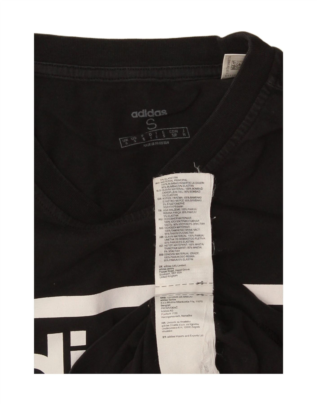 Adidas Mens Graphic T-Shirt Top Pequeno Algodão Preto