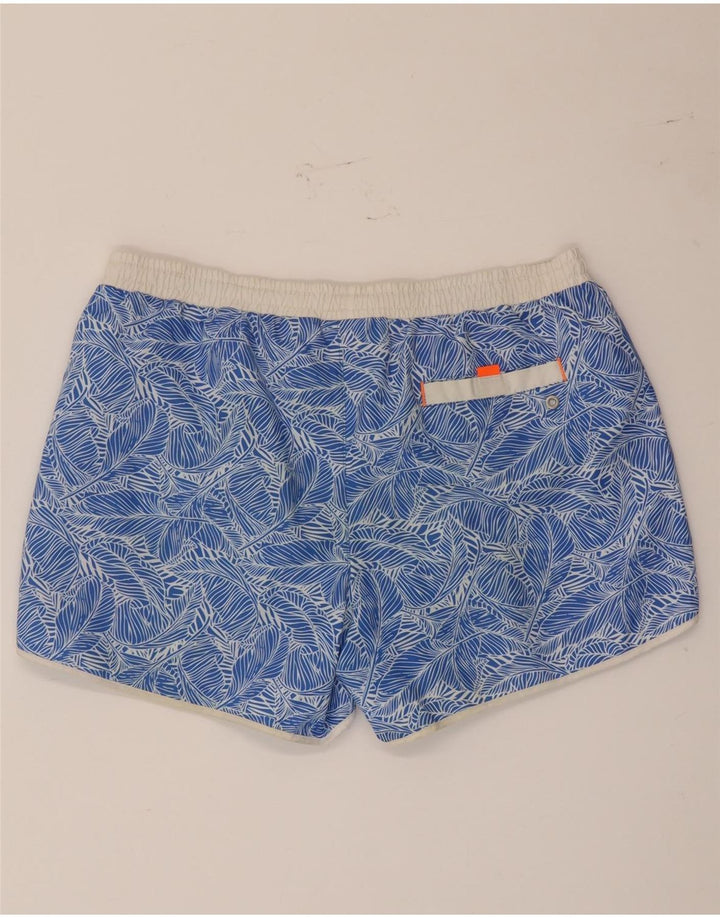 Shorts de natação masculino Lotto poliéster floral azul médio