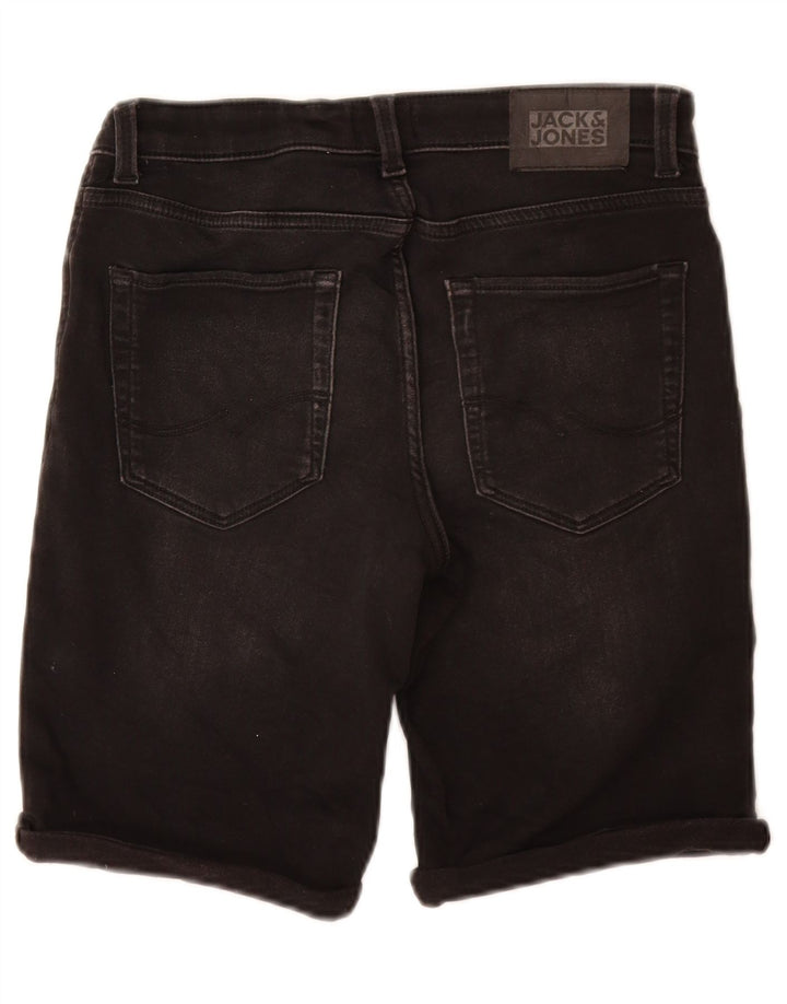 Shorts jeans regulares para meninos JACK & JONES 13-14 anos W26 algodão preto