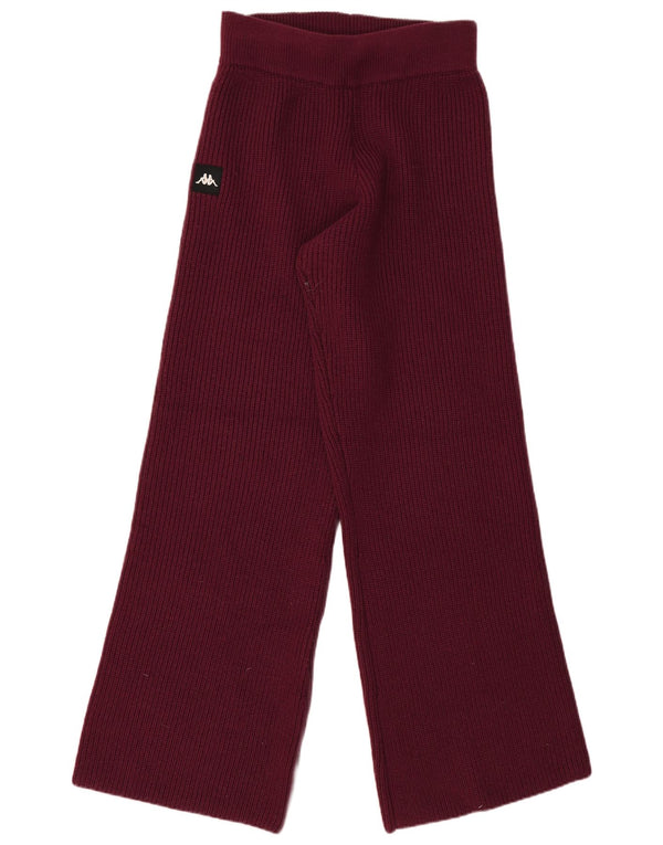 Calça de treino feminina Kappa UK 14 grande bloco colorido Borgonha
