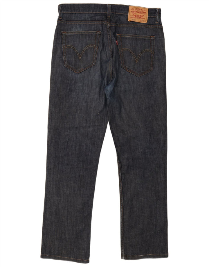 Calça jeans reta masculina Levi's W34 L34 azul marinho algodão
