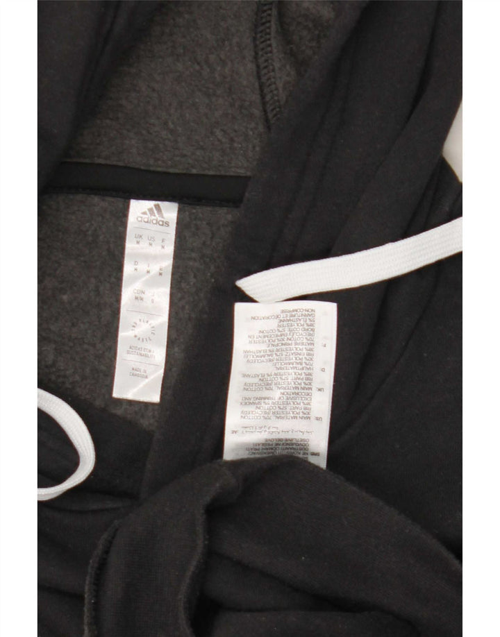 Adidas Mens Hoodie Jumper Médio Algodão Preto