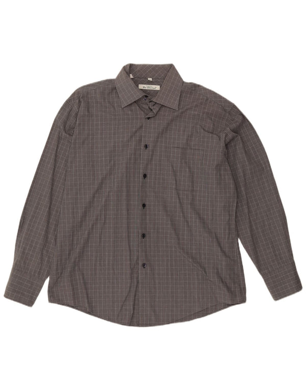 Camisa masculina BEN SHERMAN XL cinza xadrez