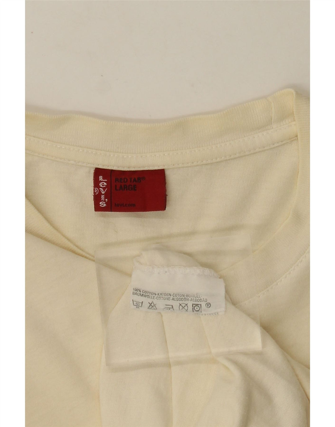 Top feminino LEVI'S de manga comprida UK 16 grande algodão branco