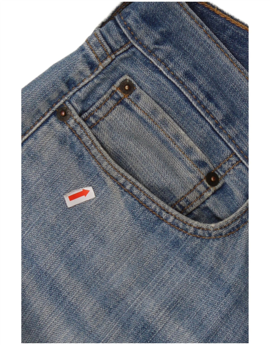 LEVI'S Masculino 514 Straight Jeans W34 L32 Azul Algodão
