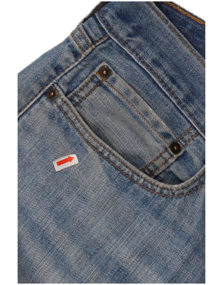 LEVI'S Masculino 514 Straight Jeans W34 L32 Azul Algodão