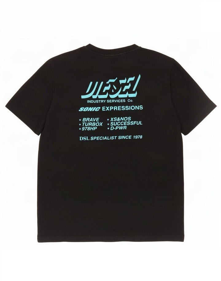 Camiseta masculina diesel diesel top médio algodão preto