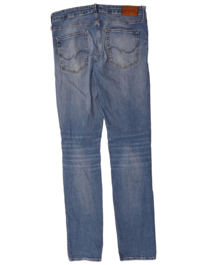 Jack & Jones Masculino GLENN Slim Jeans W32 L34 Azul Algodão