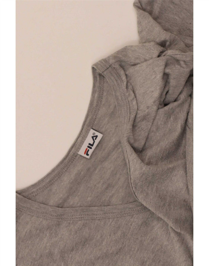 Camiseta masculina Fila top pequeno cinza