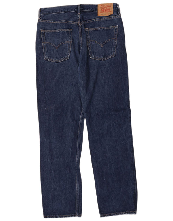 Levi's Masculino 582 Straight Jeans W36 L34 Azul Marinho Algodão