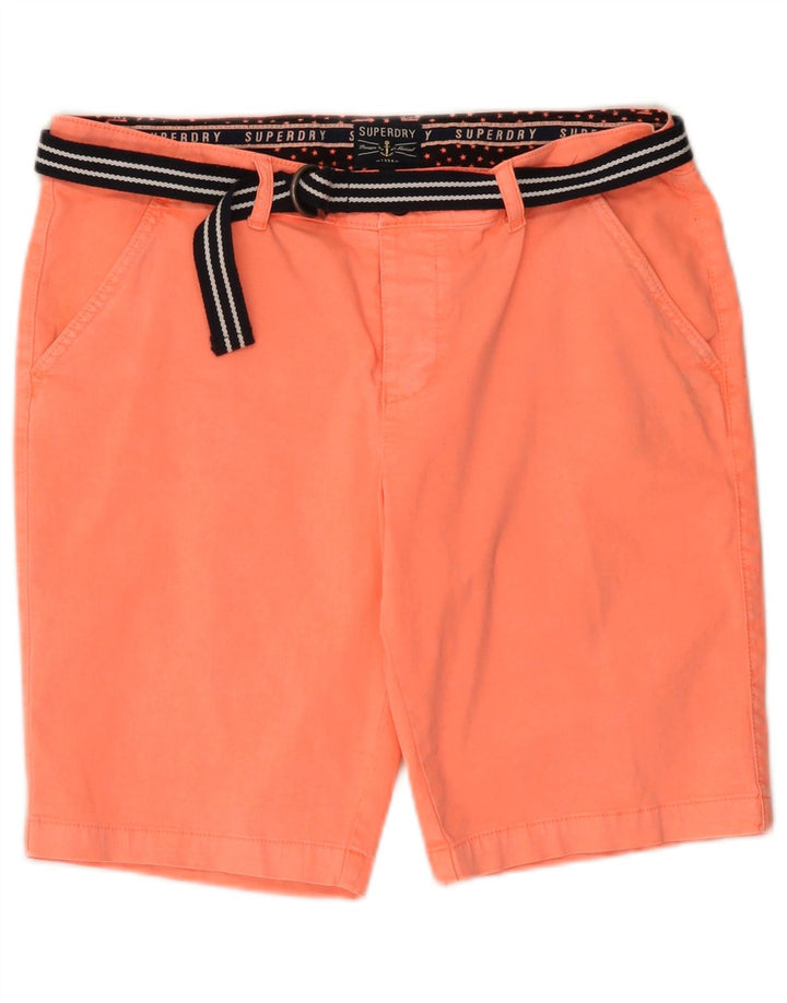 Shorts Chino Feminino Superdry Grande W34 Algodão Rosa