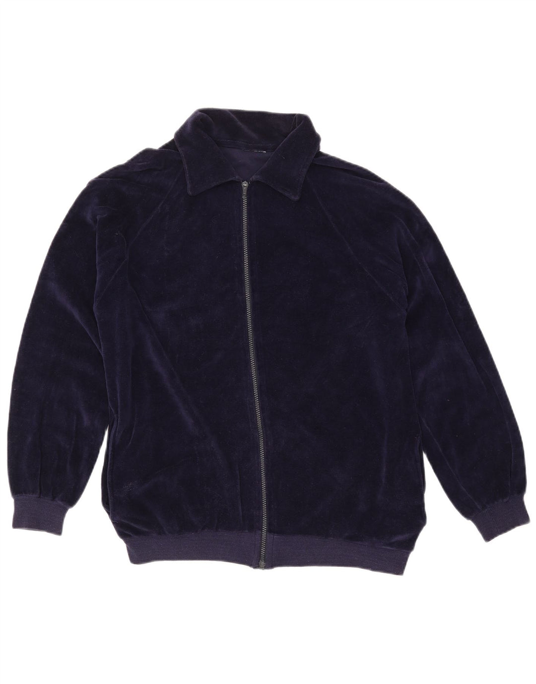 Jaqueta de treino feminina VINTAGE Reino Unido 16 grande algodão azul marinho