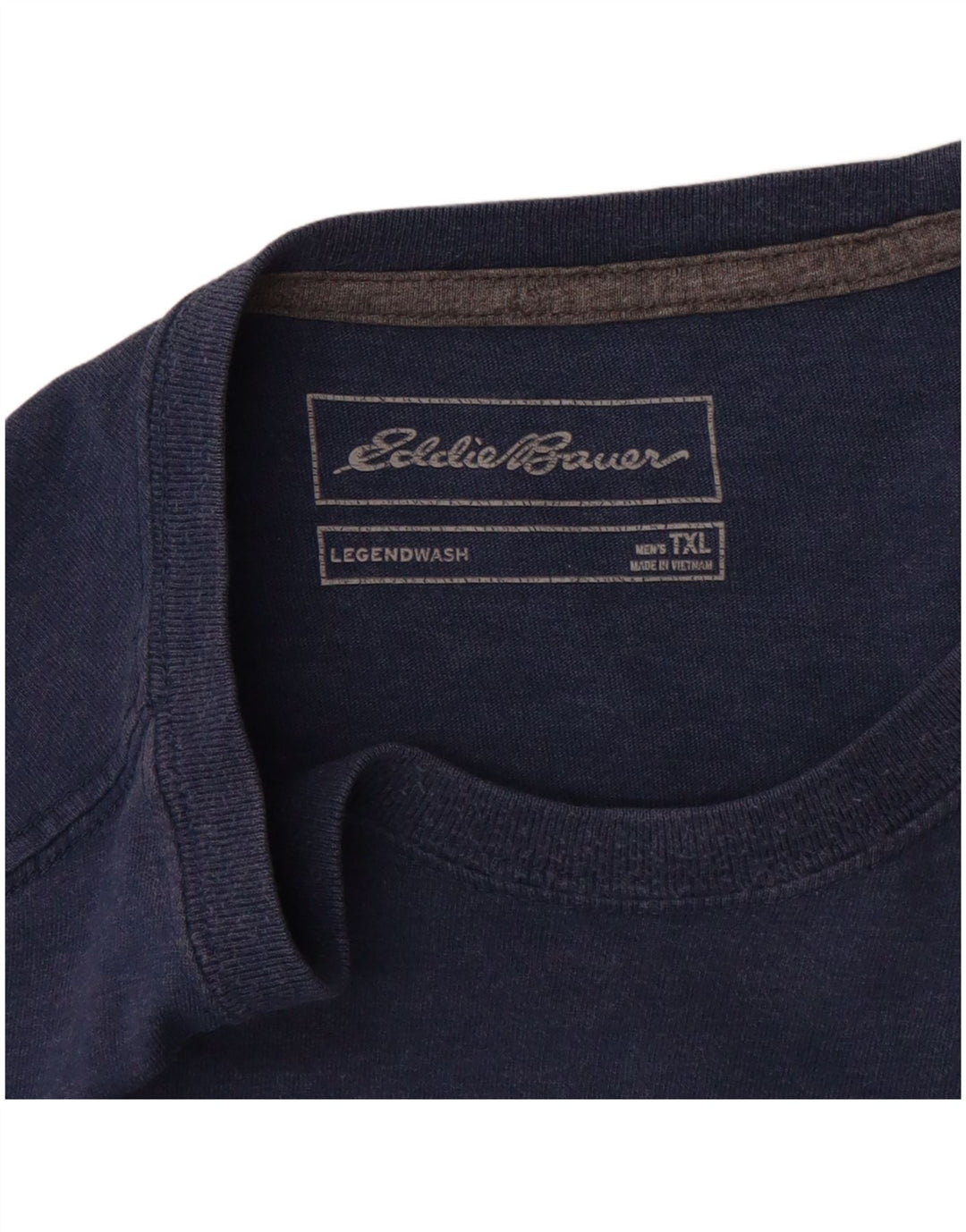 Camiseta masculina Eddie Bauer alta XL algodão azul marinho