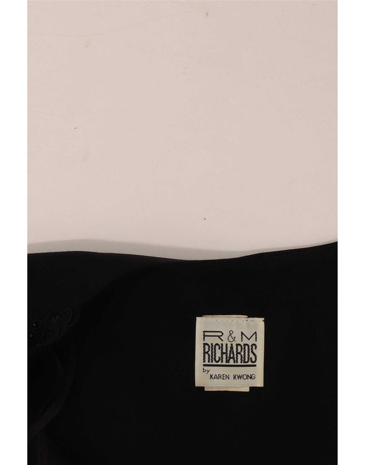 Jaqueta Bolero Feminina R&M Richards Reino Unido 14 Médio Preto Rayon
