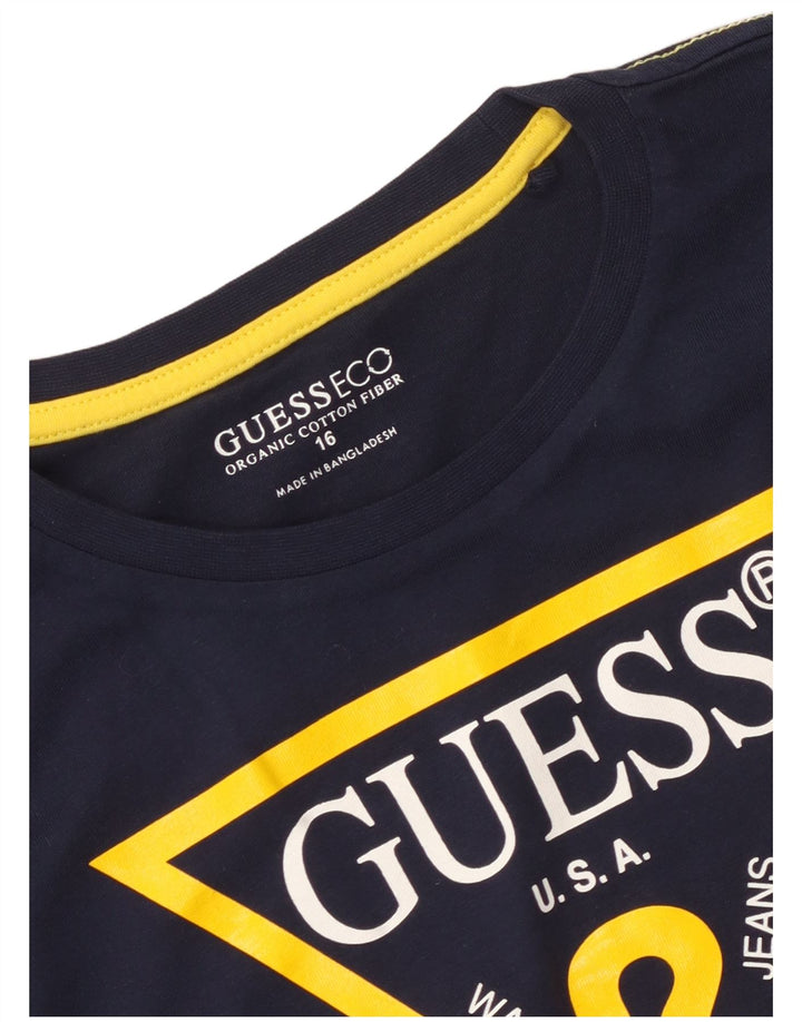 Camiseta Guess Boys Graphic 15-16 Anos Azul Marinho