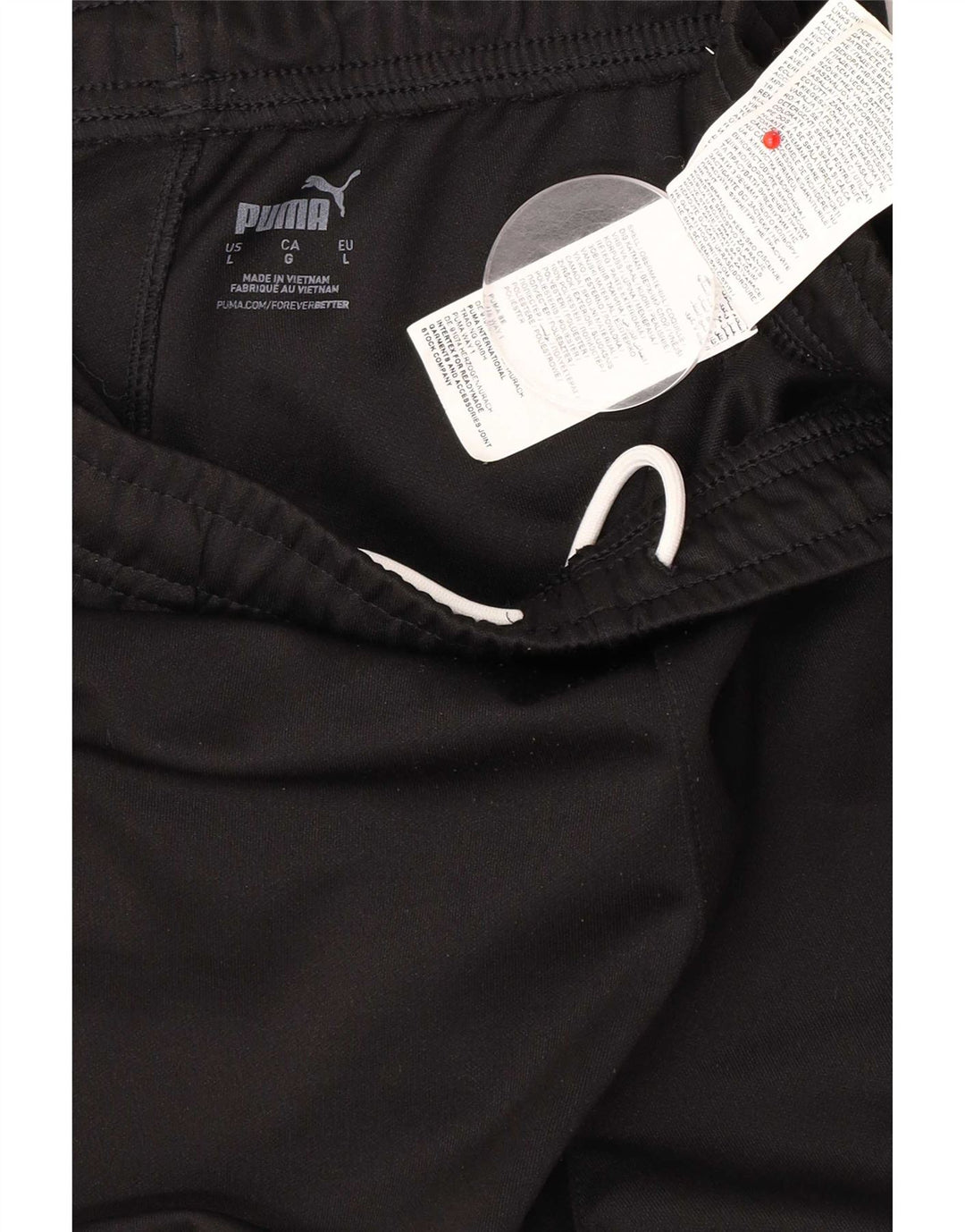 Calça de treino masculina Puma grande poliéster preto