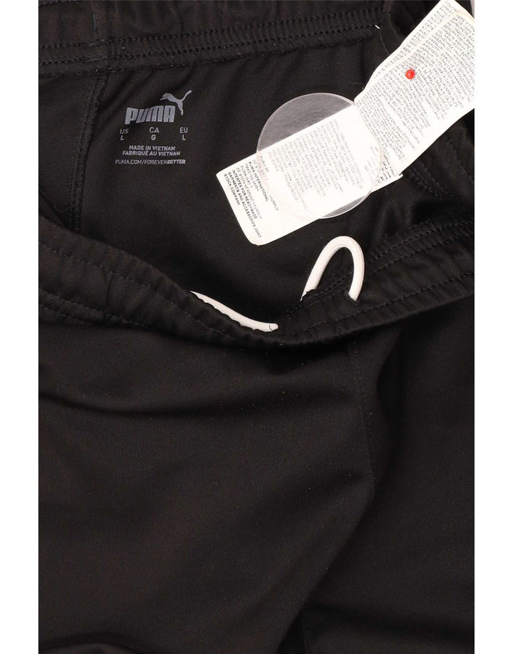 Calça de treino masculina Puma grande poliéster preto