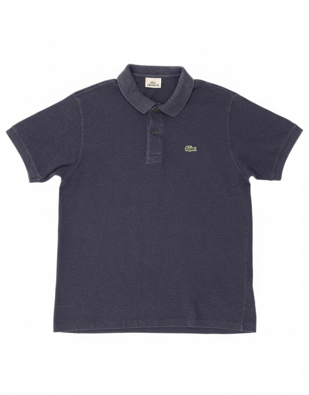 Camisa polo masculina Lacoste tamanho 4 médio algodão azul marinho