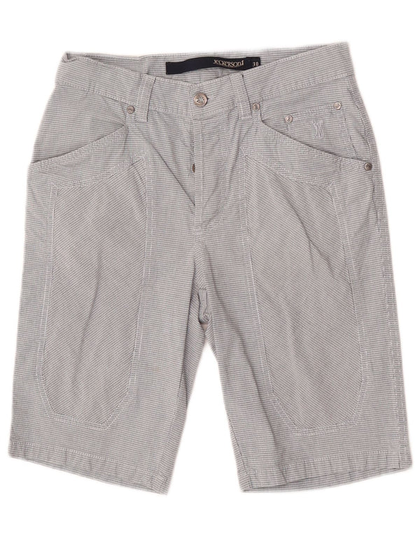 Bermuda masculina Jeckerson W30 algodão xadrez azul médio