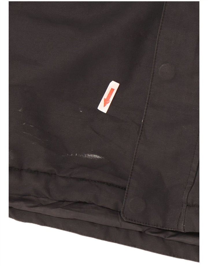 Jaqueta utilitária masculina Columbia com capuz UK 38 poliéster preto médio