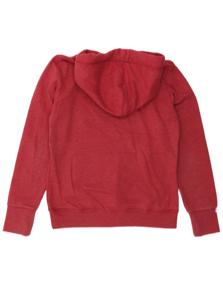 Jumper feminino com capuz gráfico SUPERDRY Reino Unido 16 grande algodão vermelho