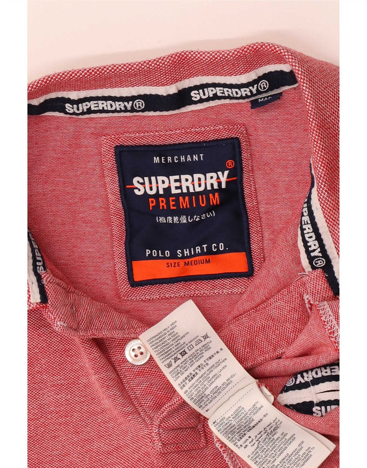 Camisa polo masculina Superdry médio algodão rosa