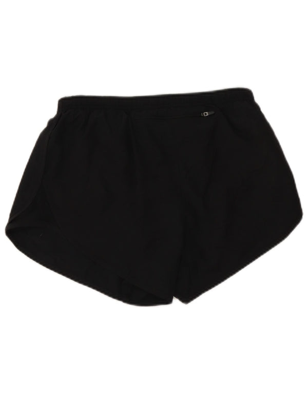Shorts esportivos femininos Nike Dri Fit UK 8 pequenos poliéster preto