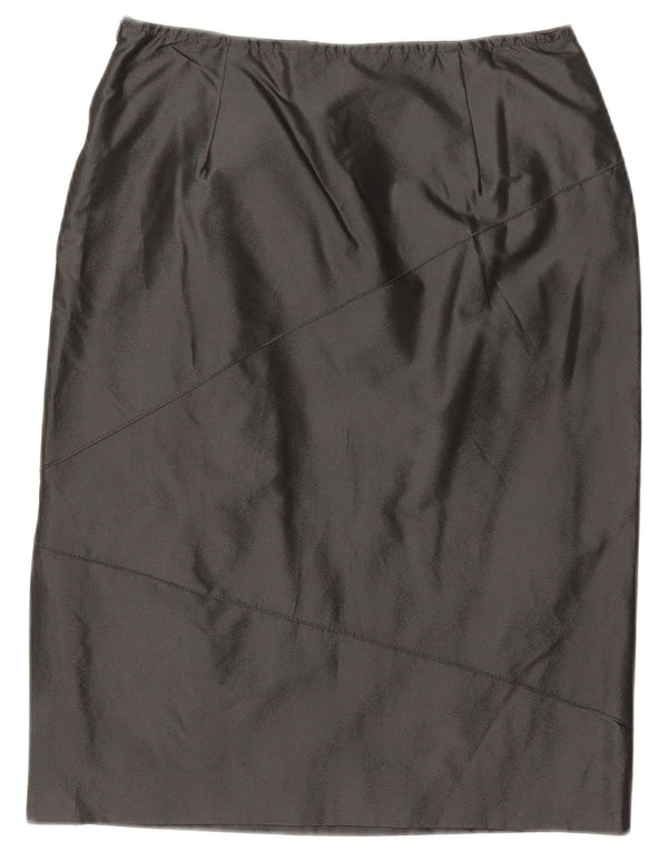 Saia Midi Feminina Max & Co. Reino Unido 10 Pequena W28 Poliéster Preto