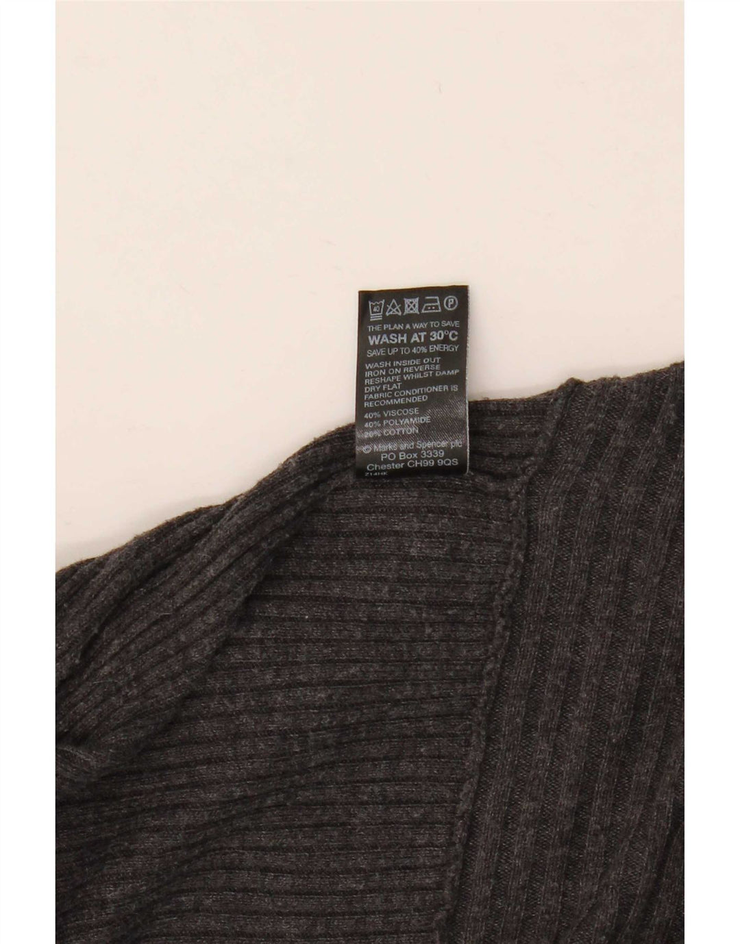 Marks & Spencer Suéter feminino Longline Open Cardigan Reino Unido 8 Pequeno Cinza