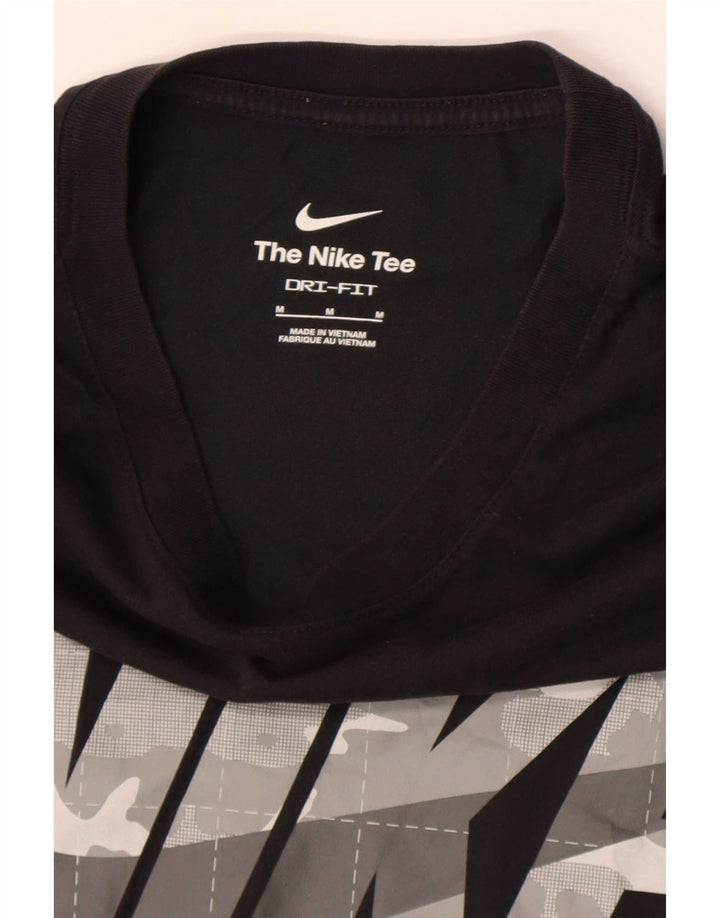 Camiseta Nike Masculina Dri Fit Graphic Top Médio Preto