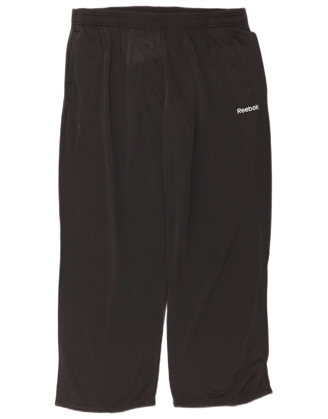 Calça de treino masculina Reebok grande poliéster preto